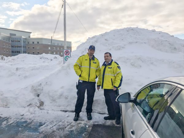 Security Officers in Winter