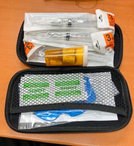 Inside of Naloxone Kit